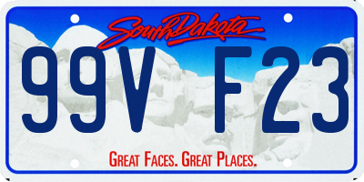 SD license plate 99VF23