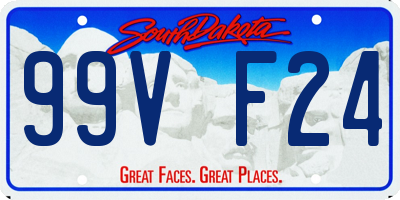 SD license plate 99VF24