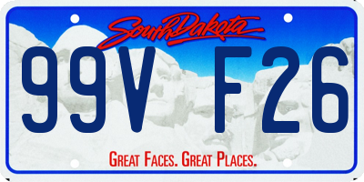 SD license plate 99VF26