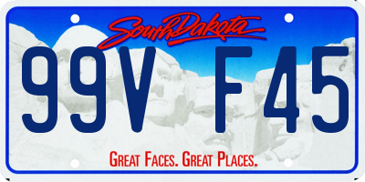 SD license plate 99VF45