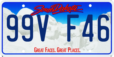SD license plate 99VF46