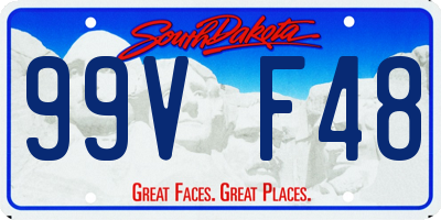 SD license plate 99VF48
