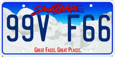 SD license plate 99VF66