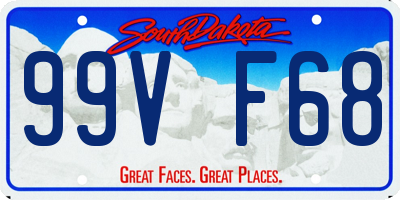 SD license plate 99VF68