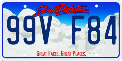SD license plate 99VF84