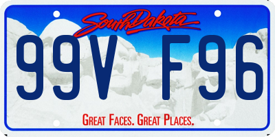 SD license plate 99VF96