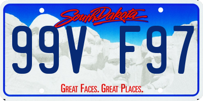 SD license plate 99VF97