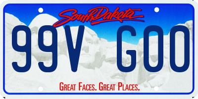 SD license plate 99VG00