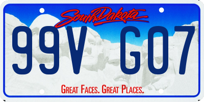 SD license plate 99VG07