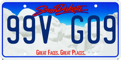 SD license plate 99VG09
