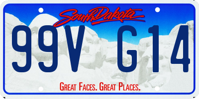 SD license plate 99VG14