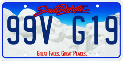 SD license plate 99VG19