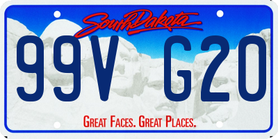 SD license plate 99VG20