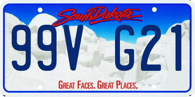 SD license plate 99VG21