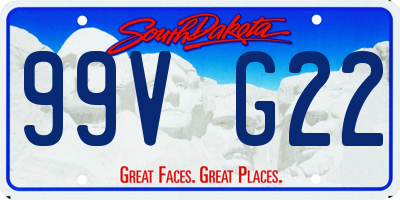 SD license plate 99VG22