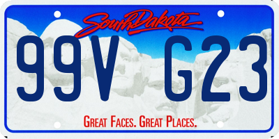 SD license plate 99VG23