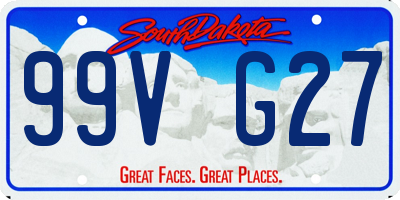 SD license plate 99VG27
