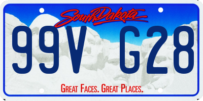SD license plate 99VG28
