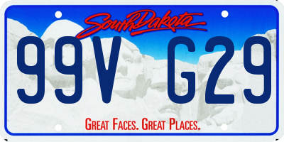 SD license plate 99VG29