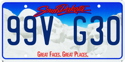 SD license plate 99VG30