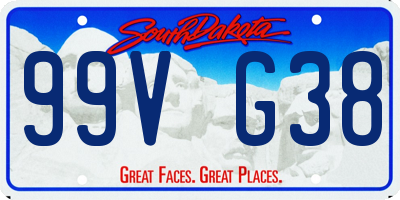 SD license plate 99VG38