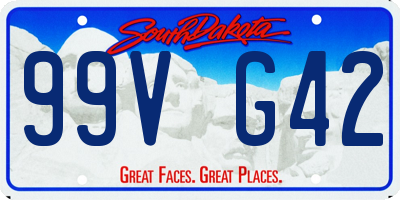 SD license plate 99VG42