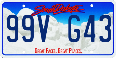 SD license plate 99VG43