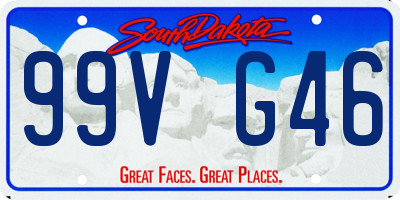 SD license plate 99VG46