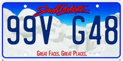 SD license plate 99VG48