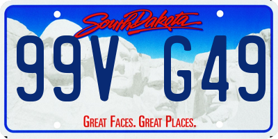 SD license plate 99VG49