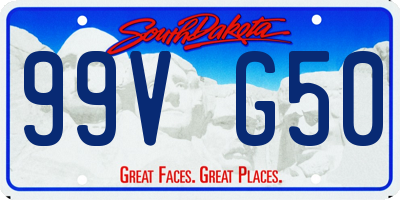SD license plate 99VG50