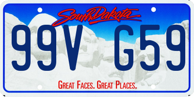 SD license plate 99VG59