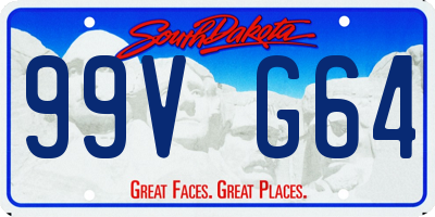SD license plate 99VG64