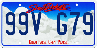 SD license plate 99VG79