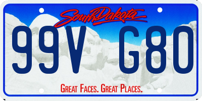 SD license plate 99VG80