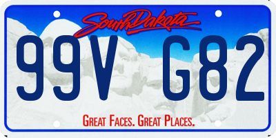 SD license plate 99VG82