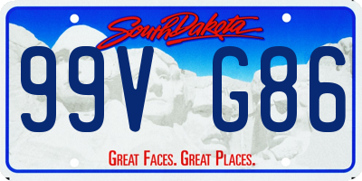 SD license plate 99VG86
