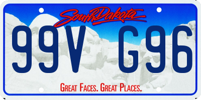 SD license plate 99VG96