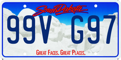 SD license plate 99VG97