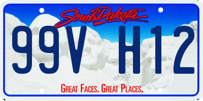 SD license plate 99VH12