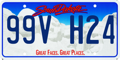 SD license plate 99VH24