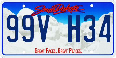 SD license plate 99VH34