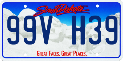 SD license plate 99VH39