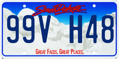 SD license plate 99VH48