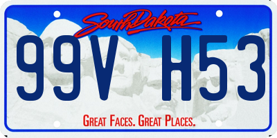 SD license plate 99VH53