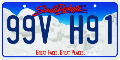 SD license plate 99VH91