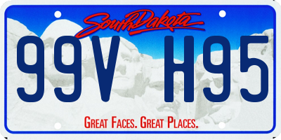 SD license plate 99VH95