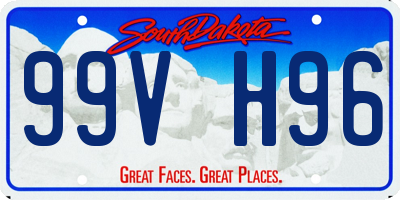 SD license plate 99VH96