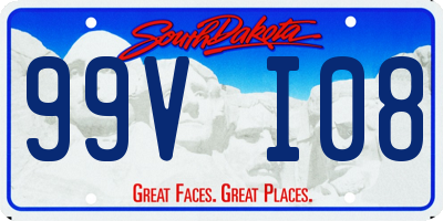 SD license plate 99VI08