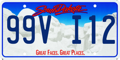 SD license plate 99VI12